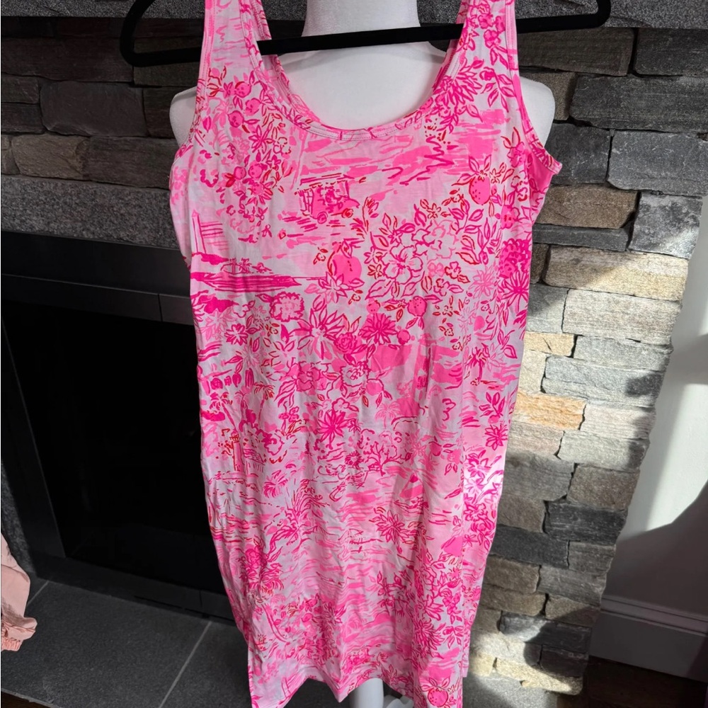 Lily Pulitzer Pink Floral Sleeveless Dress